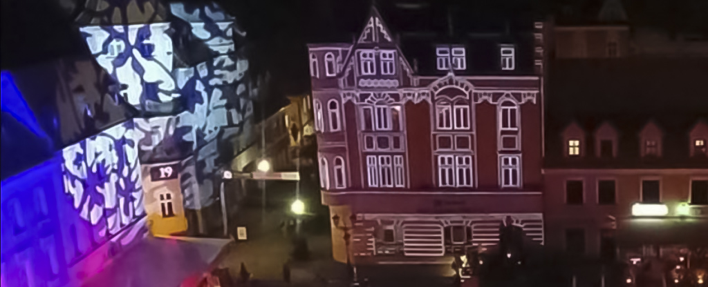 Konkurs na najlepszy mapping 3D, podczas Daisy Days 2018 w Pszczynie na fasadzie budynku